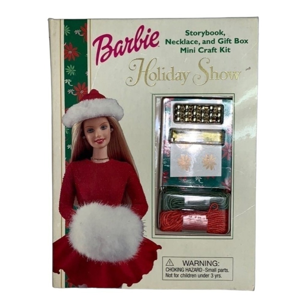 Vintage Barbie Holiday‎ Show Storybook Necklace Gift Box Mini Craft Kit New